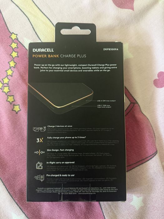 Duracell Slimline Power Bank 10000 mAh