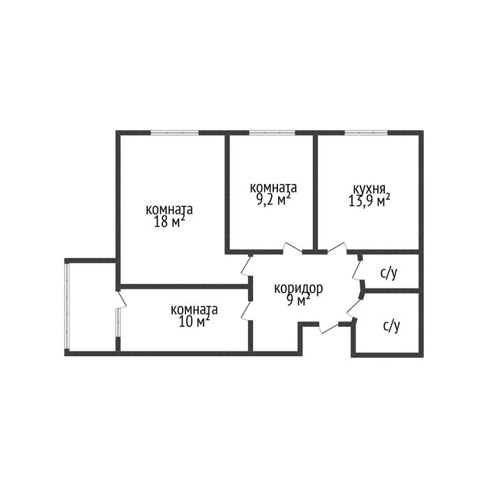 Продажа 3-комнатной квартиры