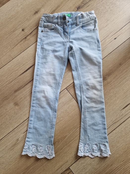 Blugi fete, 6 ani, Benetton S (120cm) si H&M 122cm