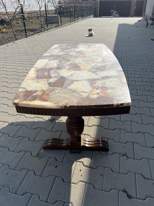 Vand masuta cafea lemn cu marmura