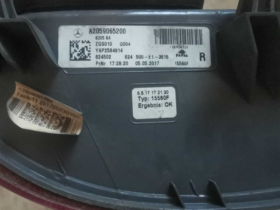 Стоп десен за Mercedes C220d комби w205 / s205 2018г. Мерцедес