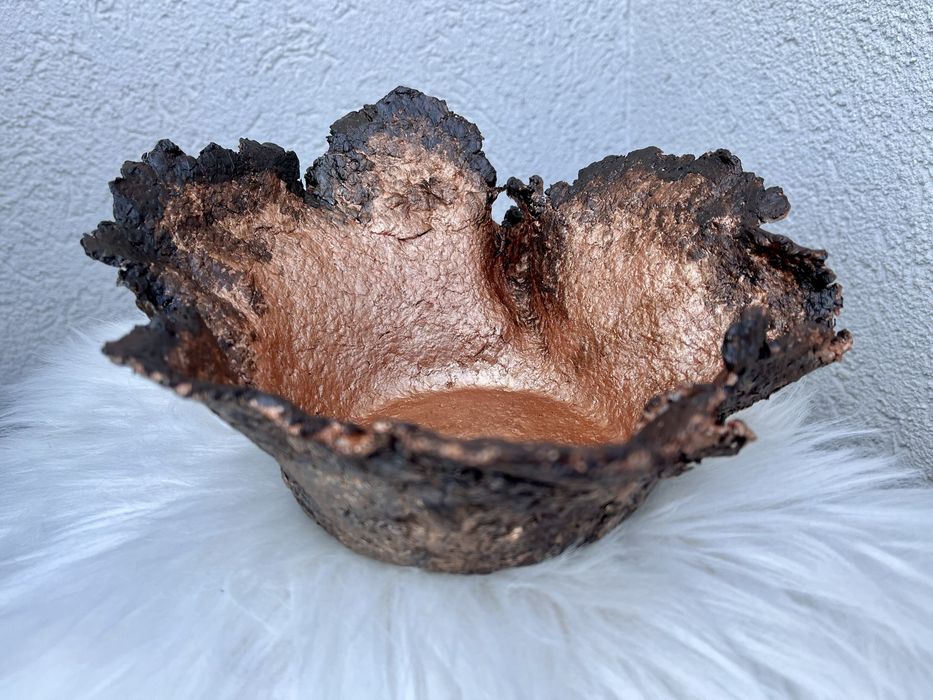 Bol decorativ handmade, handpainted