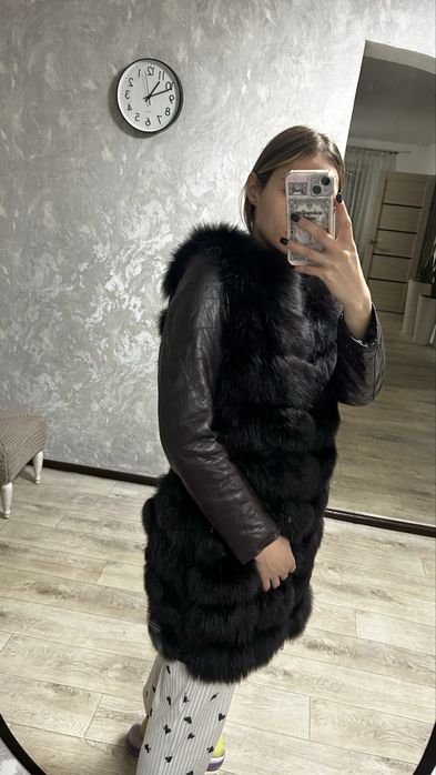 Шуба песец натуральная