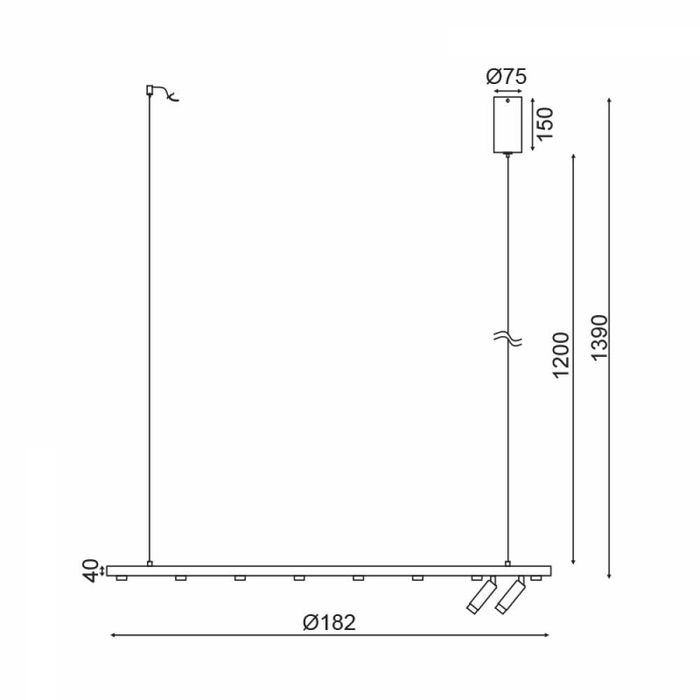 НОВ висящ LED полилей MAGNETO 30W 3000K 2700lm - 25% под пазарната цена !!!