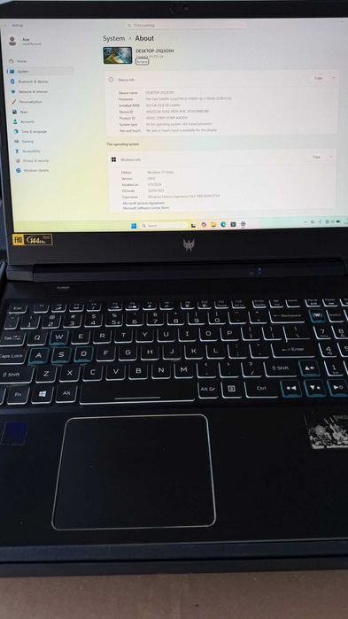 Laptop Gaming Acer Predator Helios 300 PH315-54, i5-11400H, RTX 3060 6GB, 16GB RAM, 144Hz