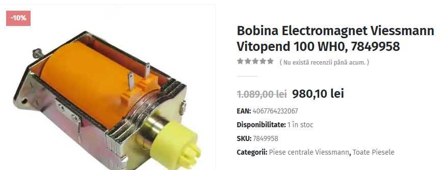 Bobină electromagnetică vană de comutare Viessman Vitopend 100 WH0