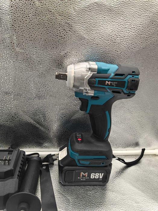 Set scule 2 in 1 – Cheie impact + Polizor unghiular, 68V