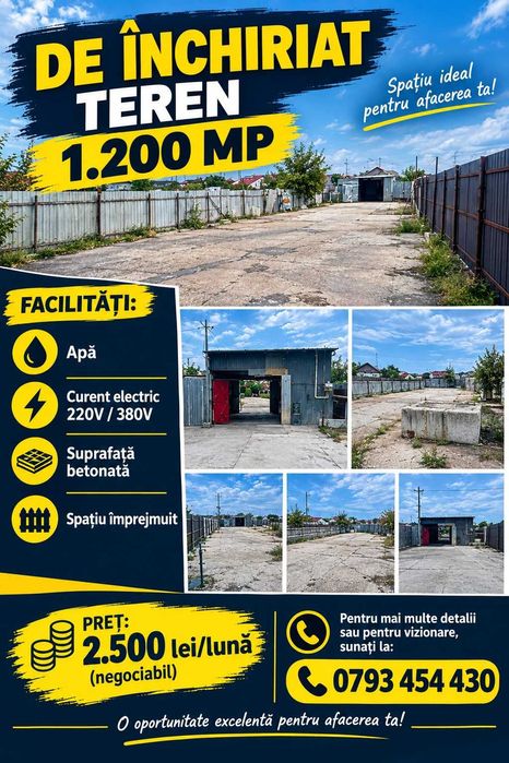 Inchiriez 1200mp teren DN1B-Ploiestiori/Blejoi