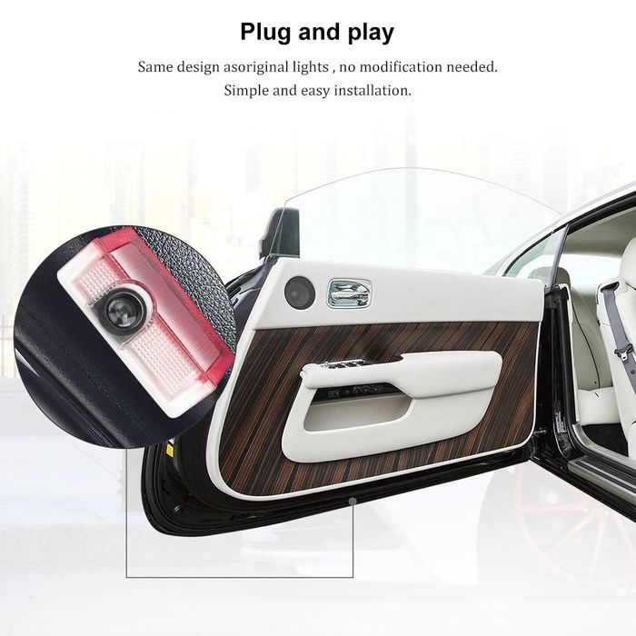 Плафон 2 бр. LED лампа за врати 3126-BZ2 на кола с проектор лого за Me