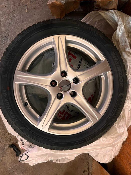 Set jante Ronal r17 5x112 cu anvelope Hankook allseason 235/45R17+ inele centrare de la 66 la 57.1