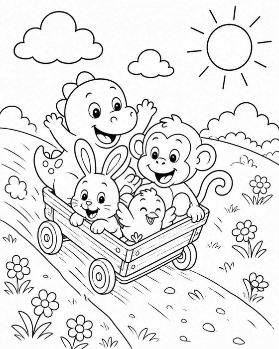 Детская раскраска PDF 3–8 лет | Развивающая книга для печати
