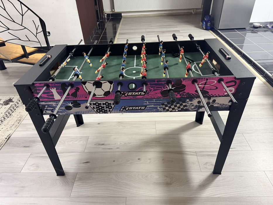 Masă Multifunctională STATS Premium (Fotbal, Biliard, Hochei, Table, Șah) – 123 cm