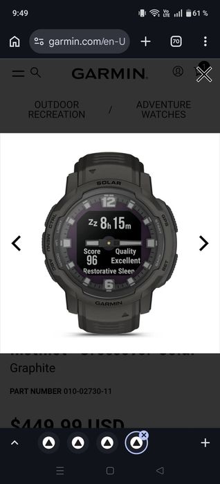 Garmin Instinct Crossover Solar