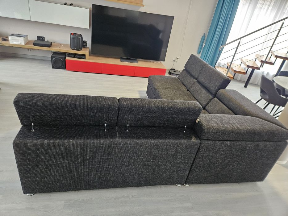 Coltar Lems Sofa Livingroom 265x220 Extensibil, tetiere rabatabile