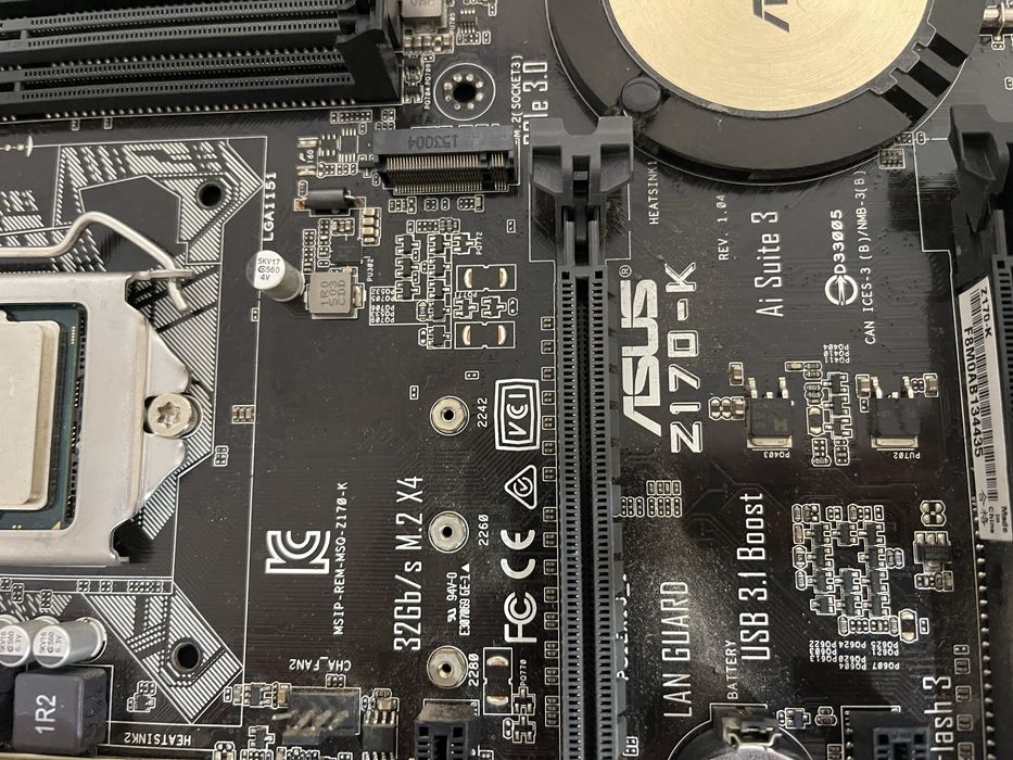 Kit Placa de Baza Asus Z170-K + Intel core I5 7400 3.0 Ghz socket 1151