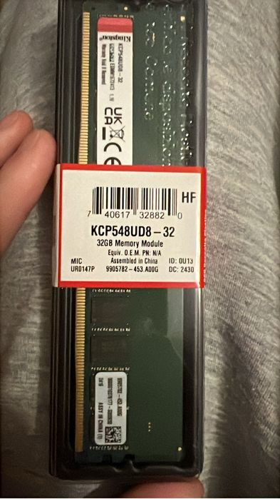 RAM Kingston 32GB DDR5 4800MHz noi, sigilate- ideale pentru upgrade PC