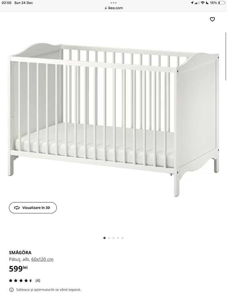 Ikea 2024 mini crib