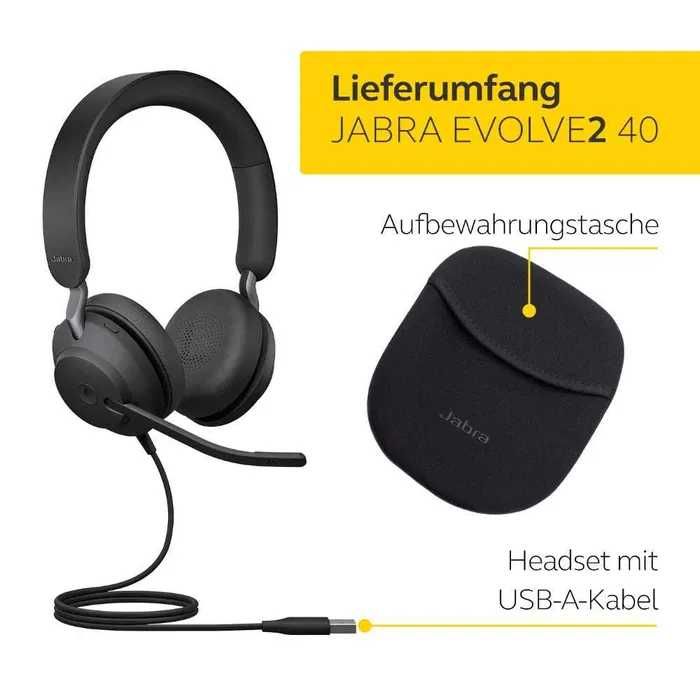 Jabra Evolve2 40 Headset - Noise Cancelling - noi