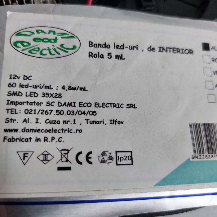 Bandă leduri 12v cu transf