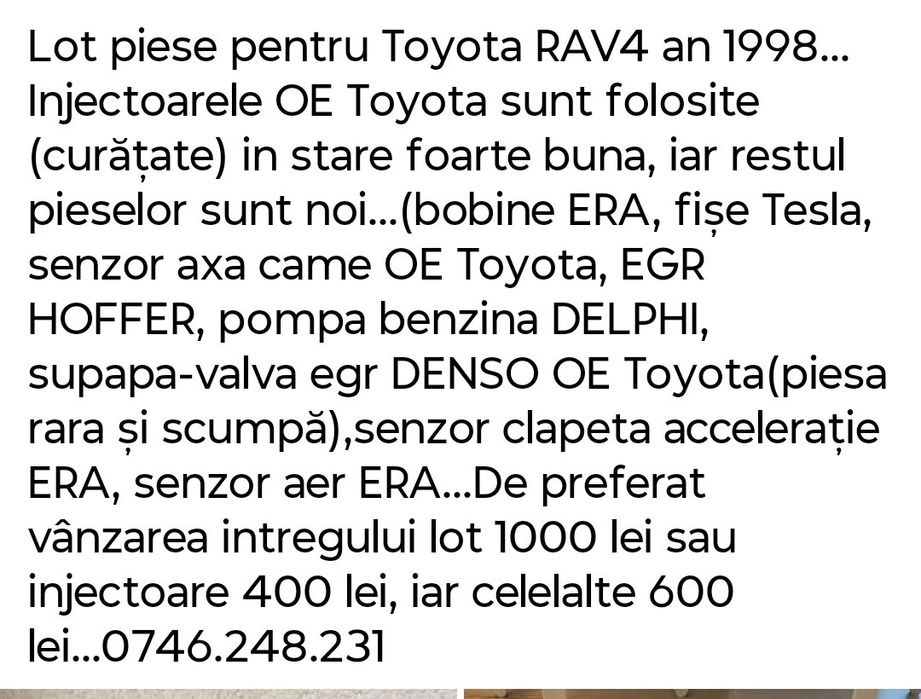 Piese Toyota RAV4 1994-1999