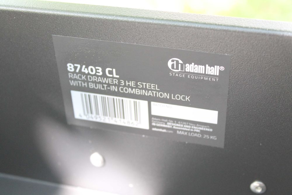 Sertar rack 3U 19" cu cifru Adam Hall 87403 CL - nefolosit