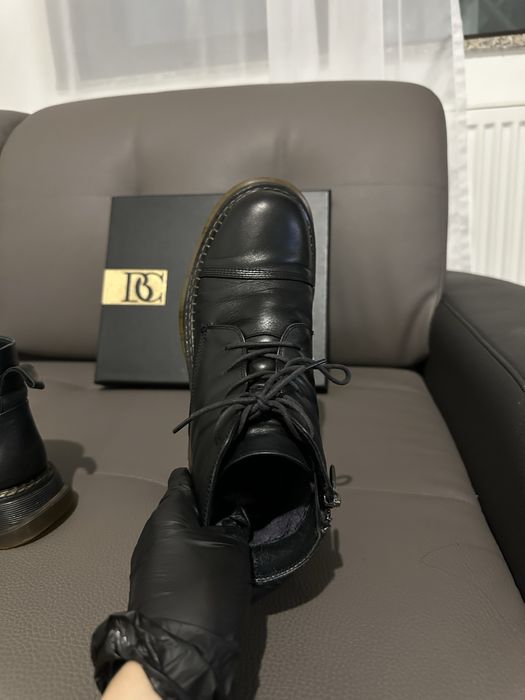 Ботинки натуральная кожанные черные