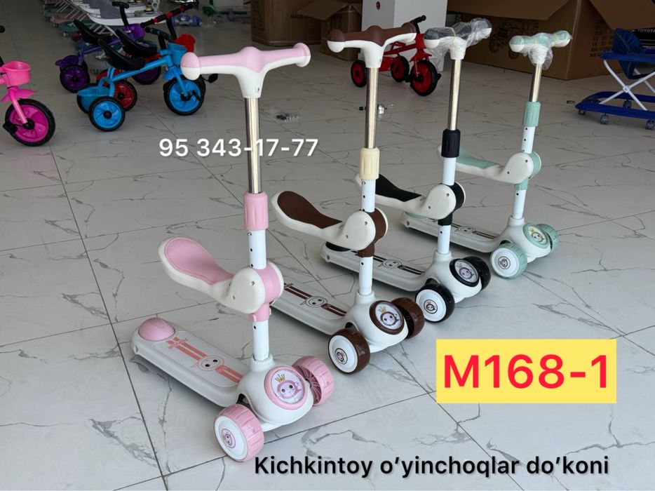 Самокат Скутер Samokat Детский машина Толокар Kichkintoy do’koni