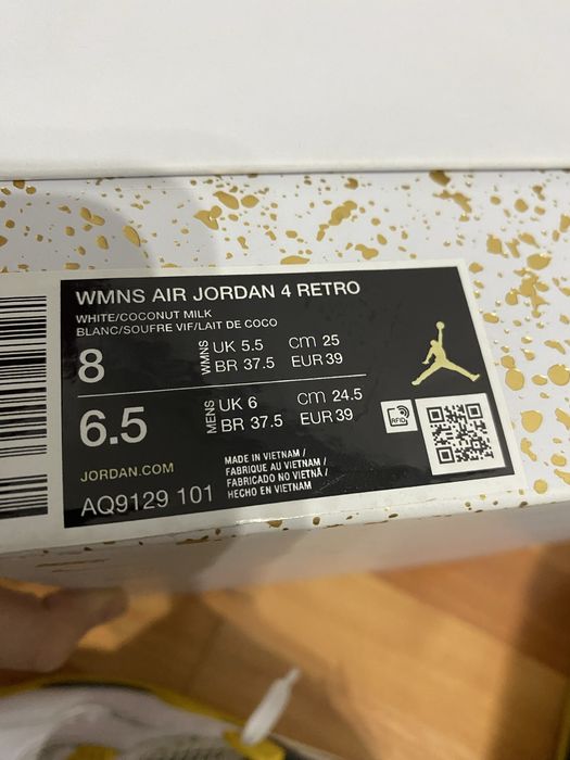 Jordan 4 retro numarul 39