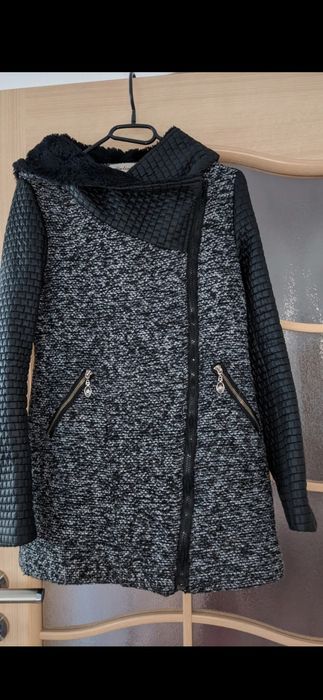 Haină stofă neagră