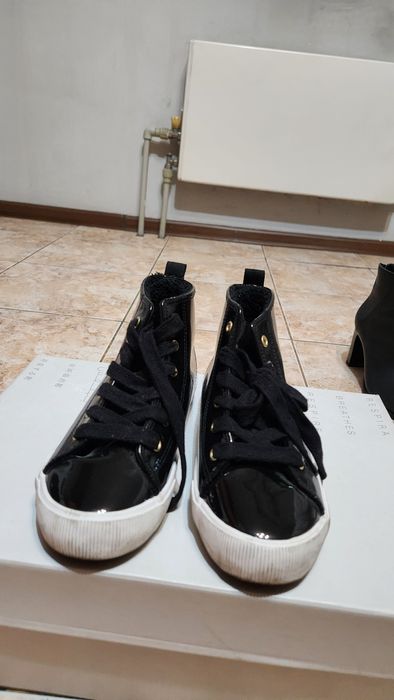 Кеды лакированные утепленные