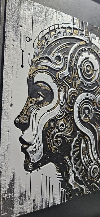 Tablou abstract printata 3D