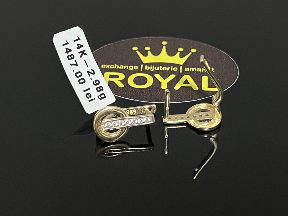 Bijuteria Royal CB : Cercei dama aur 14K 2,98 grame