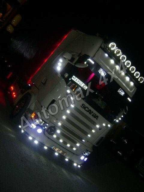 Bullbar, bara inox, suport proiectoare plafon Scania