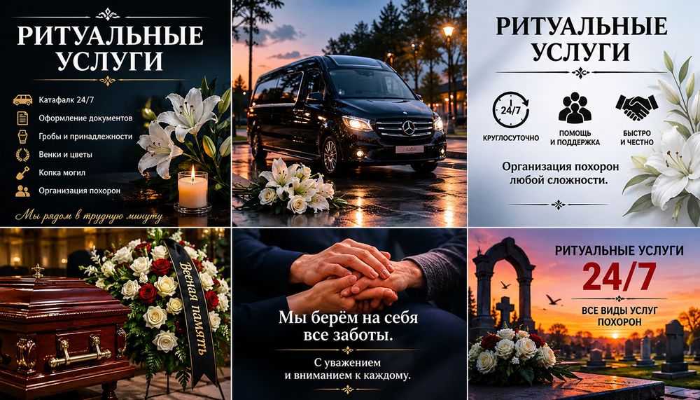 Ритуальные услуги , гроб, крест,катафалк, отпевание