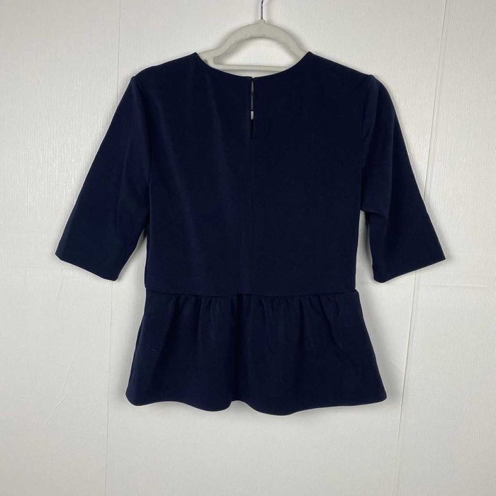 Тъмносиня плетена блуза с мъниста Ann Taylor, размер XL