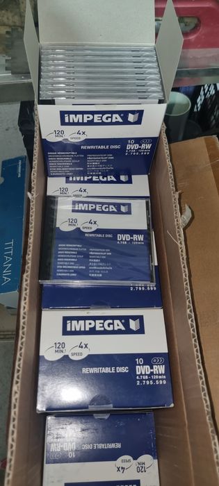 Discuri DVD-RW Impega (10 buc/cutie) ReWritable,4.7 GB 120 min