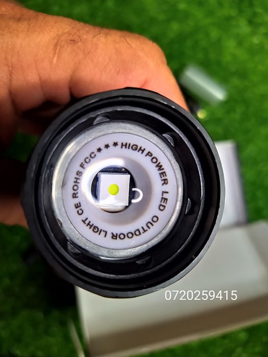 Lanterna LED Tip Laser+COB, Reincarcabila, USB, 5000 Lumeni, 9 Moduri