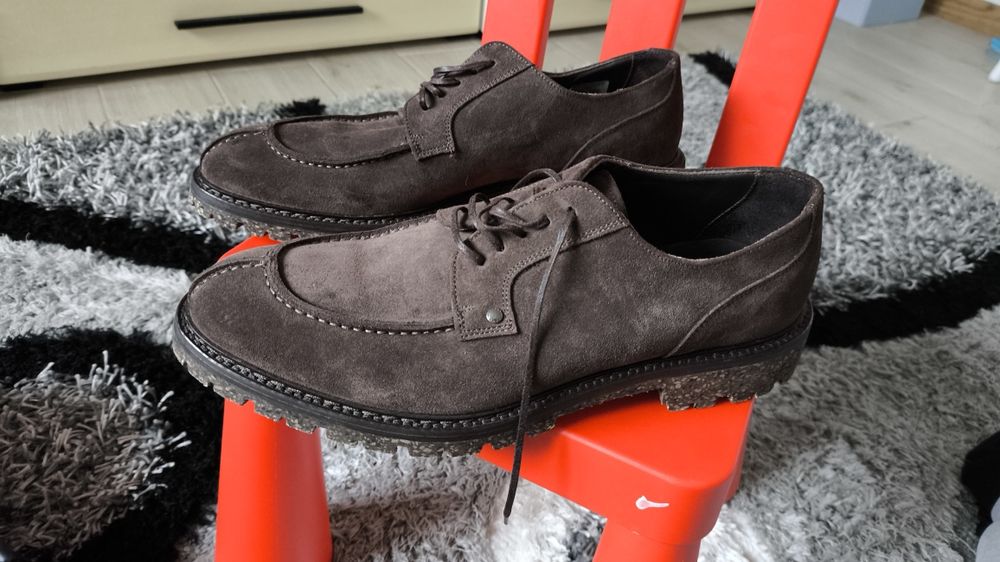 Pantofi Canali tip derby maro