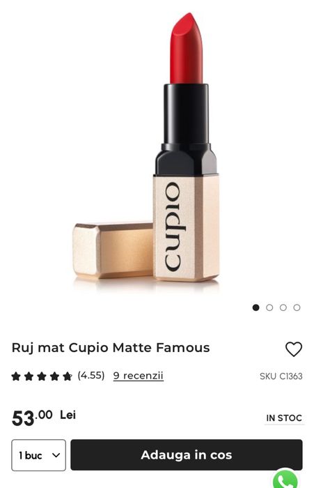 5 Rujuri si 1 fard - Cupio Sleek Revlon Peggy Sage doar testate