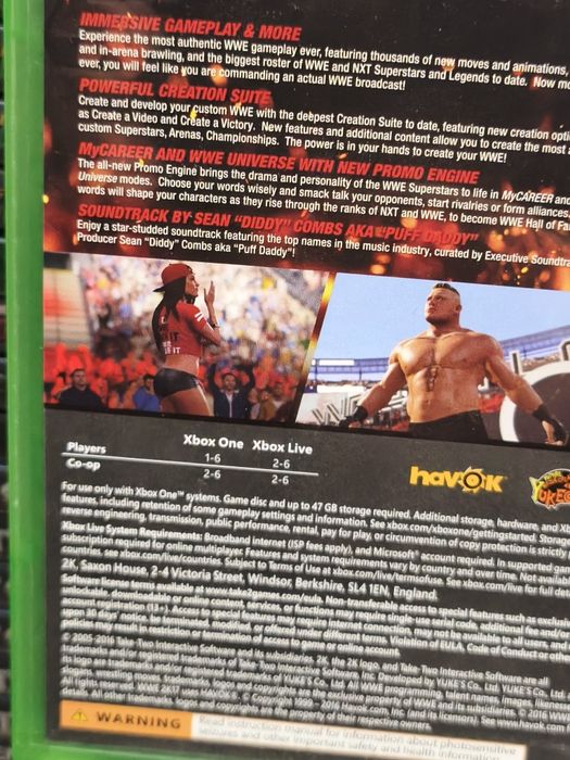 Joc/jocuri W2k17/wwe2k17 Xbox One original