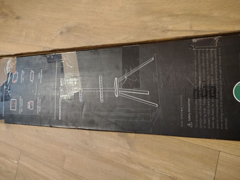 Stand de podea BRATECK FS35-44F-02 pentru TV de 45-65" până la 40 kg,