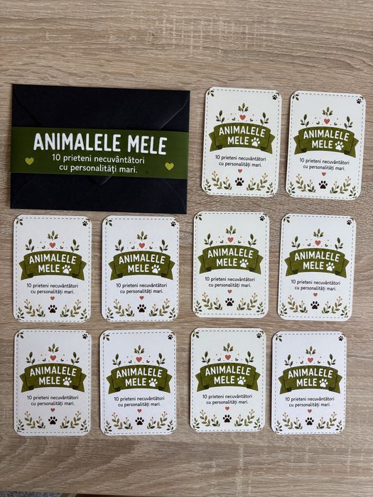 Set 10 cartonase animale pentru copii