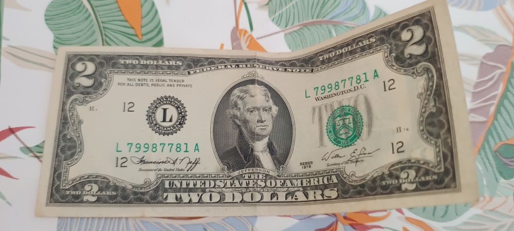 Bacnota 2 Dolari, 2.$ .An 1976. Colectie
