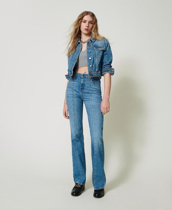 Дънки Twinset ,размер 33/XL, лого от кристаки, нови с етикет!