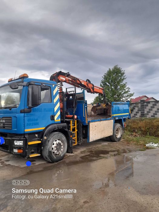 Camion basculabil cu macara MAN TGM18.240