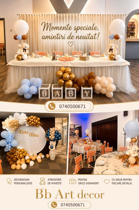 Decor evenimente :botez,nunta ,majorat