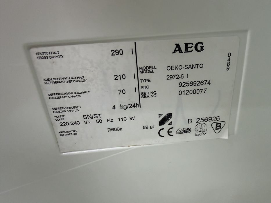 Хладилник с фризер AEG A++ Germany Гаранция