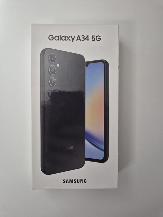Galaxy A34 5G 128GB + 256GB SD card, utilizat in condiție foarte bună.