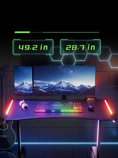 AOR elektron gaming stol, balandligi sozlanadi, RGB, 140x70 sm