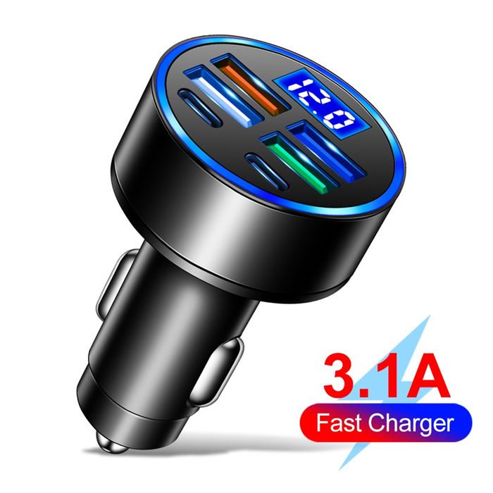 Charger Auto Fast Charger 6in1 Tip C și USB